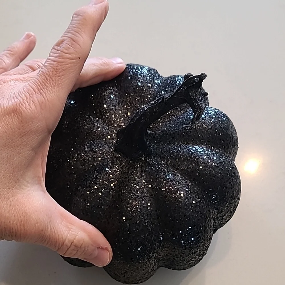 Black Decorative Fall Pumpkin